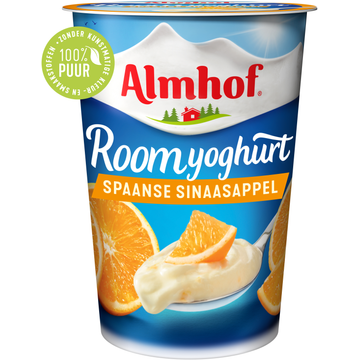Almhof Roomyoghurt Spaanse Sinaasappel 500 g