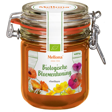 Mellona Biologische Bloemenhoning Vloeibare 450 g