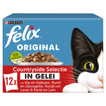 FELIX® Original Countryside Selectie in Gelei Kattenvoer 12x85g
