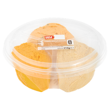 Jumbo Houmous Trio met Pompoen, Ras el Hanout en Zoete Peper 210 g