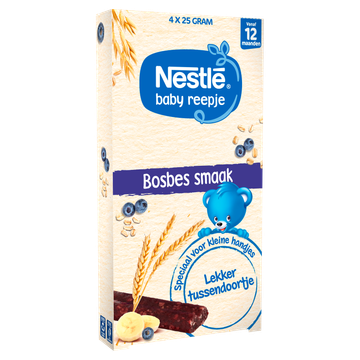NESTLÃ‰ Baby Reepje Bosbessmaak  12+ Baby Koekjes 4x25g