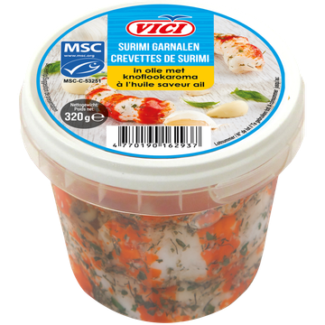 Vici Surimi Garnalen in Olie met Knoflookaroma 320 g