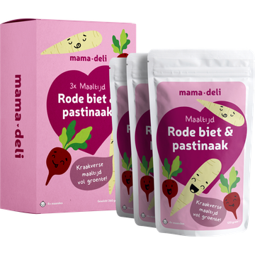 Mama Deli Maaltijd rode biet & pastinaak 4+ maanden 3 x 120 g