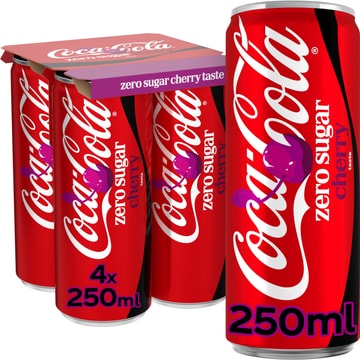 Coca-Cola Zero Sugar Cherry 4 x 250 ml
