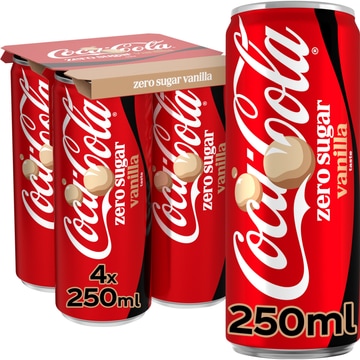 Coca-Cola Zero Sugar Vanilla 4 x 250 ml