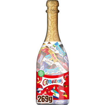 Celebrations Fles chocolaatjes mix cadeauverpakking 269g