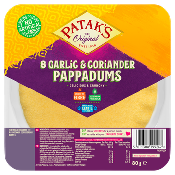 Pappadums Garlic & Coriander