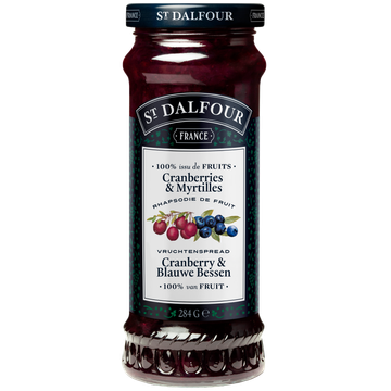 St. Dalfour Cranberry en blauwe Bessen vruchtenspread
