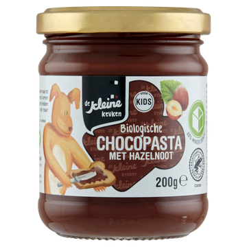 De Kleine Keuken Biologische Chocopasta met Hazelnoot voor Kids 200 g