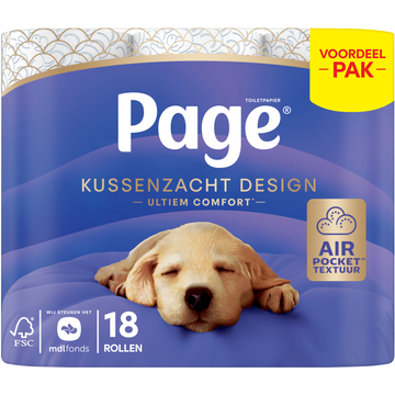 Page Kussenzacht Design Toiletpapier 18-rollen