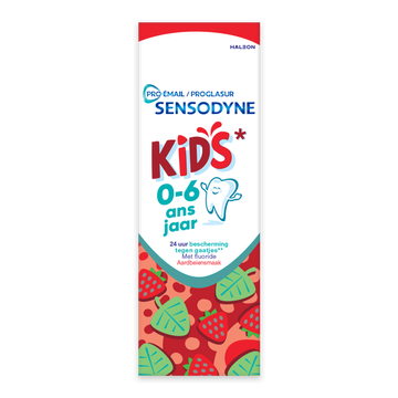 Sensodyne Proglasur Kids Aardbeiensmaak Tandpasta 0-6 Jaar 50 ML
