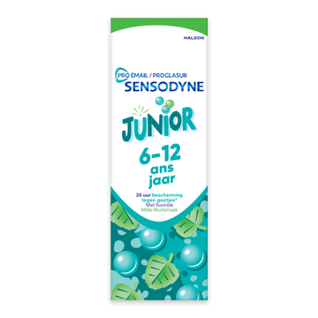 Sensodyne Proglasur Junior Milde Muntsmaak Tandpasta 6-12 Jaar 50 ML