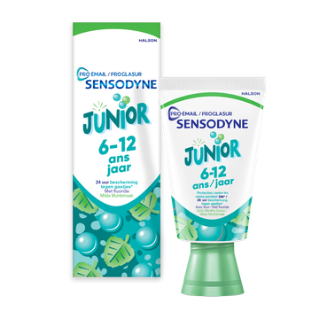 Sensodyne Proglasur Junior Milde Muntsmaak Tandpasta 6-12 Jaar 50 ML