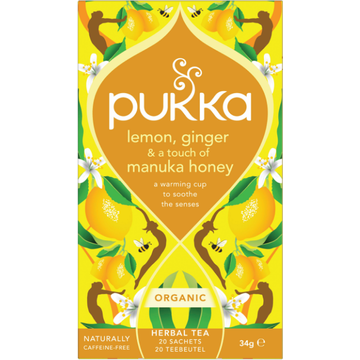 Pukka Bio Lemon Ginger Manukahoning 20 stuks