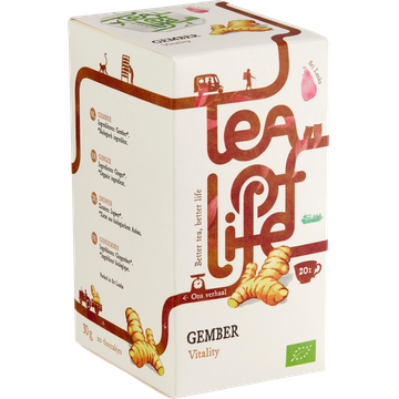 Tea of life Gember Vitality 20 Stuks 30 g