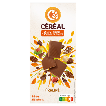 Céréal Minder Suikers Melkchocolade Praliné 100 g