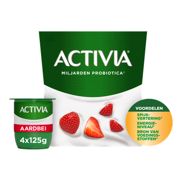 Activia Yoghurt Aardbei 4 x 125 g