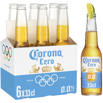 Corona Cero Alcoholvrij Bier Flessen 6 x 33 cl