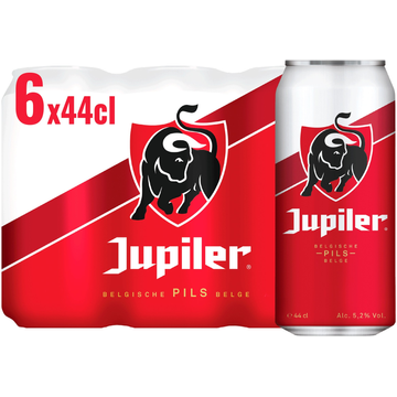 Jupiler Belgische Pils Bier Blikken 6 x 44 cl