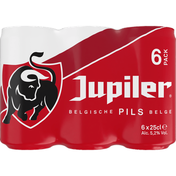 Jupiler Belgische Pils Bier Blikken 6 x 25 cl