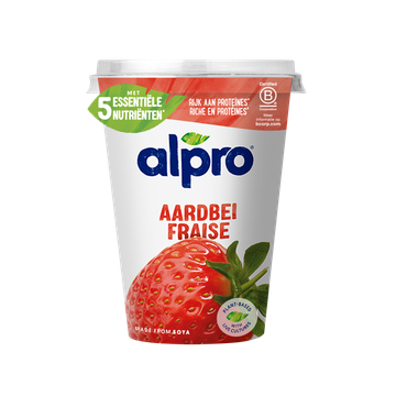 Alpro Plantaardige Variatie Op Yoghurt Aardbei 500g