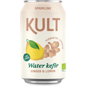Kult Sparkling Water Kefir Ginger & Lemon 33 cl
