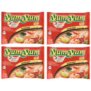 Yum Yum Instant Noedels Garnalensmaak 4 x 60g