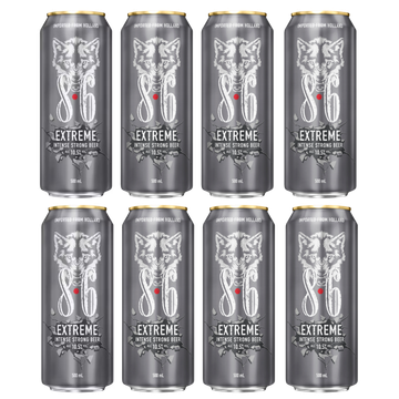 8.6 Extreme sterk blond speciaal bier 8 x blik