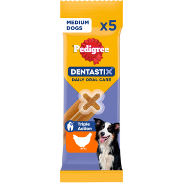 Pedigree Dentastix Medium Kauwstaaf - Gebitsverzorgende Hondensnack - 5 Stuks