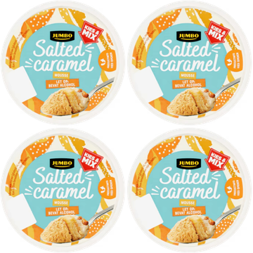 Jumbo Salted Caramel Mousse 4 x 80g -  Bevat Alcohol
