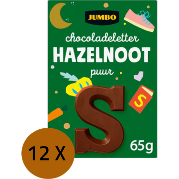Jumbo Chocoladeletter Hazelnoot S Puur 65 g