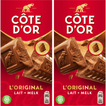 Côte d'Or L'Original Chocoladereep Melk 2 x 200G