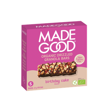 MadeGood Organic Drizzled Granola Bars Birthday Cake Flavour 5 x 24 g