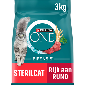 PURINA® ONE Sterilcat Rijk aan Rund kattenvoer 3 kg