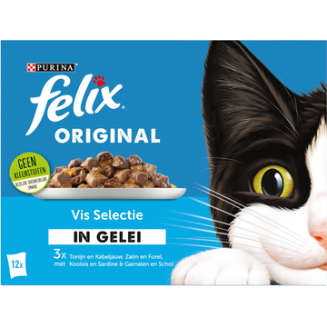 FELIX® Original Vis Selectie in Gelei Kattenvoer 12x85g