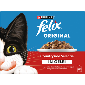 FELIX® Original Countryside Selectie in Gelei Kattenvoer 12x85g