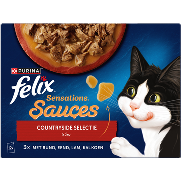 FELIX® Sensations Sauces Countryside Selectie Kattenvoer 12x85g