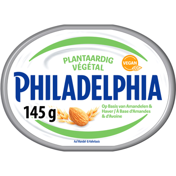 Philadelphia Plantaardige spread met amandelen en haver, veganistisch, kuipje 145 g