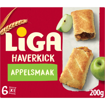 Liga Haverkick Appelsmaak 6 repen 200 g