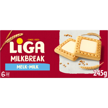 Liga Milkbreak Melk 6x2 biscuits 245 g