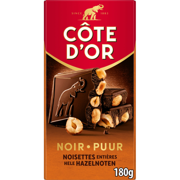 Côte d'Or Bloc Pure Chocoladereep Hele Hazelnoten 180g