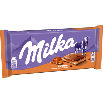 Milka Karamel Chocoladereep enkel 100 g