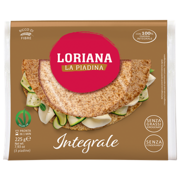 Loriana Piadina Whole Wheat 225 g