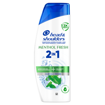 Head & Shoulders Menthol Fresh 2in1 Anti-roos Shampoo Voor Jeukende Hoofdhuid 250ml