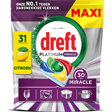 Dreft Platinum Miracle All-In-One, 31X