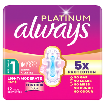 Always Platinum Dag Maandverband 12 Stuks