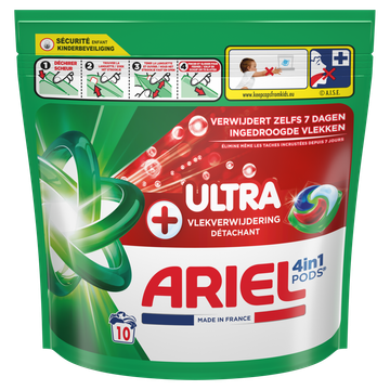Ariel All-in-1 Pods Wasmiddel +Ultra, 10 Wasbeurten