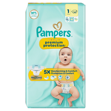 Pampers Premium Protection Maat 1, 41 Luiers