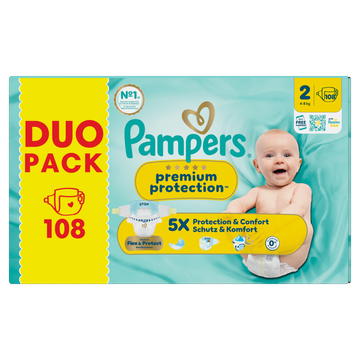 Pampers Premium Protection Maat 2, 108 Luiers