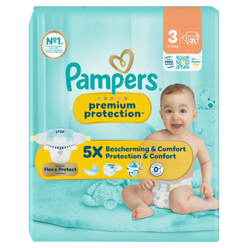 Pampers Premium Protection Maat 3, 31 Luiers